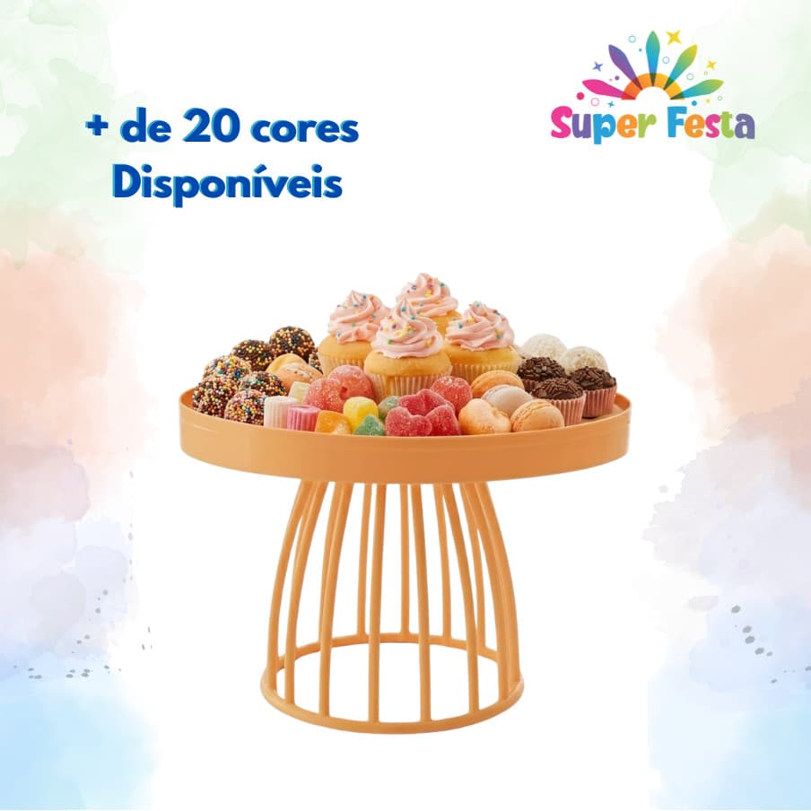 BOLEIRA ROMA BABY 18 CM diversas cores para doces, bolos, Decoração eventos e festa infantil
