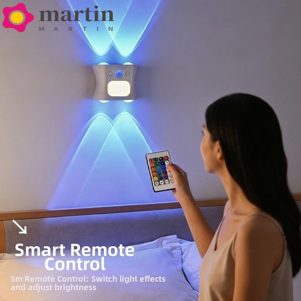 Luz Noturna Com Sensor De Movimento MARTIN , Lâmpada De Parede Recarregável Corpo Humano De 16 Cores , Inteligente