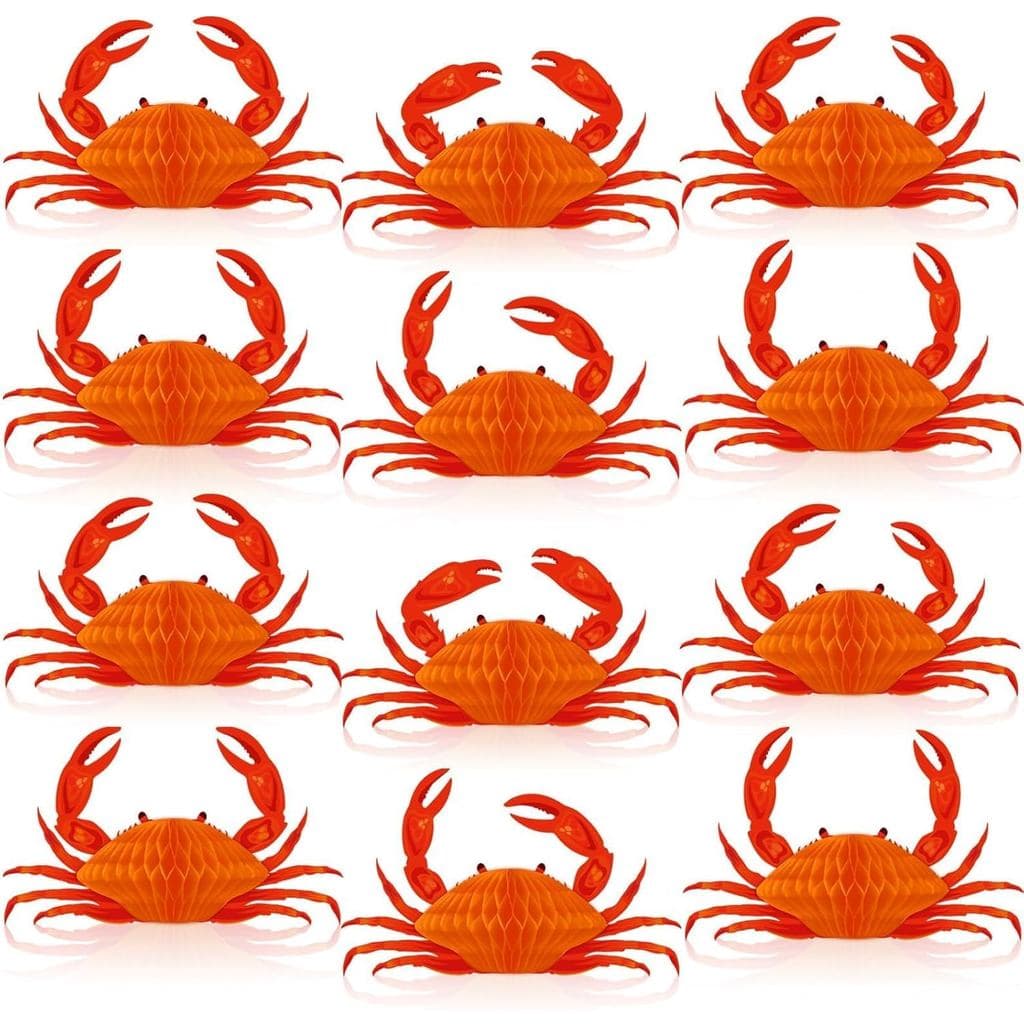 12 Peças de Decorações para Festa de Caranguejo, Centro de Mesa em Forma de Caranguejo e Lagosta, Decoração de Lagosta p