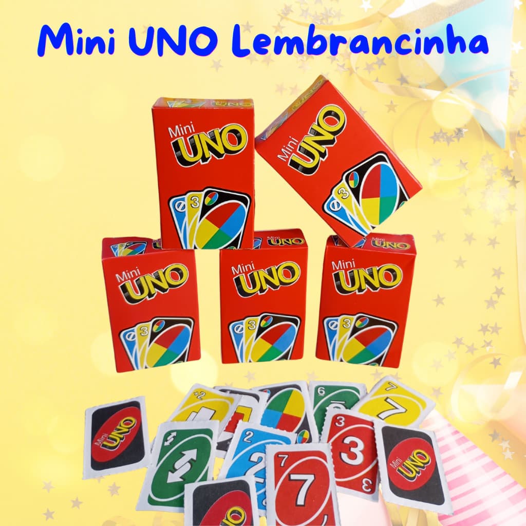 Kit 05/10/20 Mini Jogo de cartas Festas Lembrancinha Aniversário Prenda Brindes