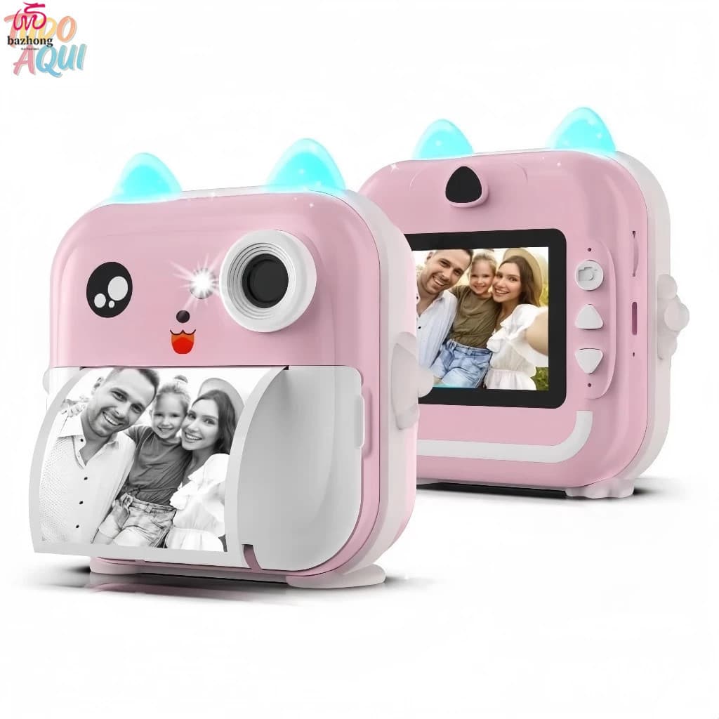 Câmera De Impressão Instantânea Para Crianças Vídeo Fotografia Digital Fotográfica Toy Mini Impressora Térmica Boy Girls