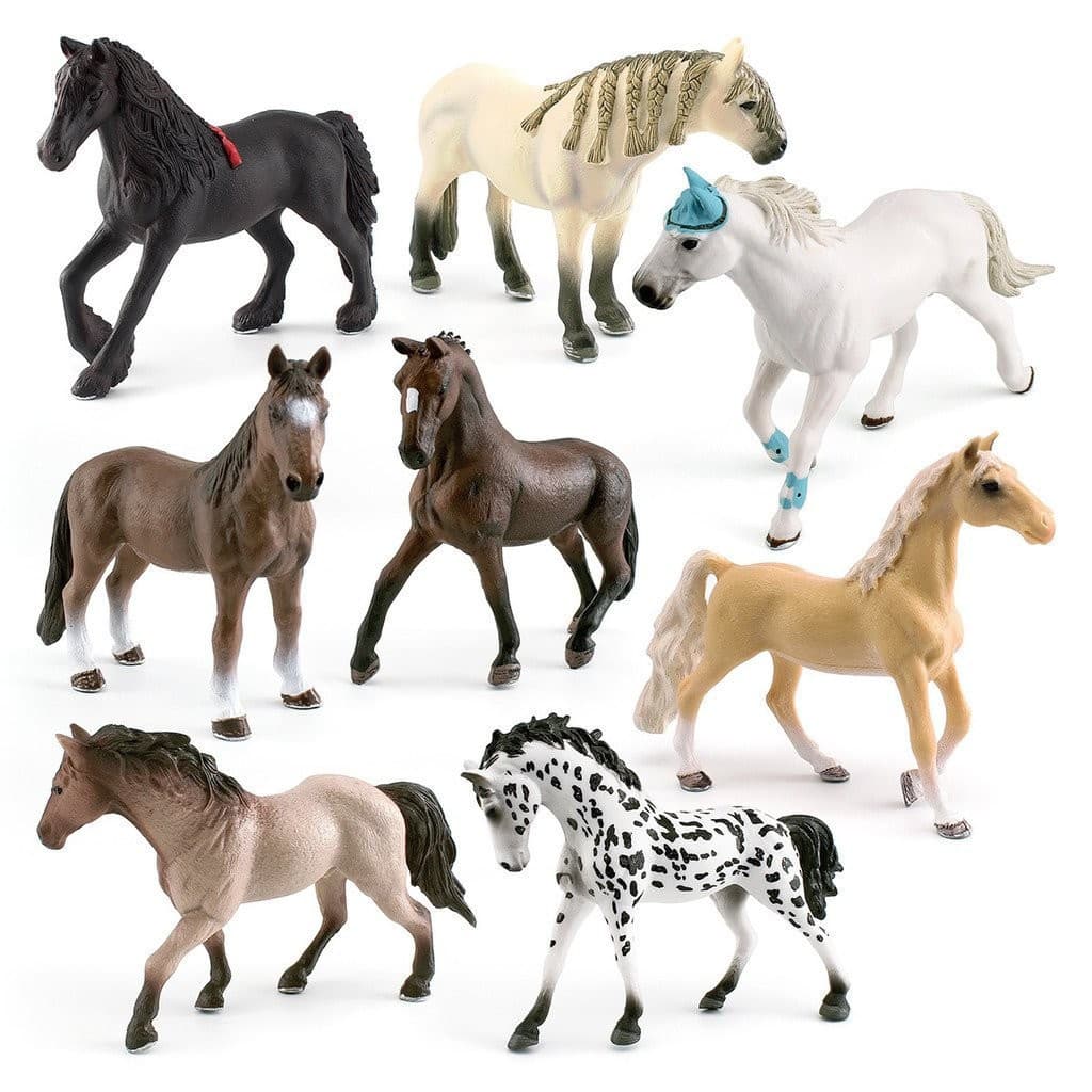 Simulação Cognitiva Infantil Cavalo de Quarto Appaloosa Cavalo Hanoveriano Animal Selvagem Modelo Ornamento