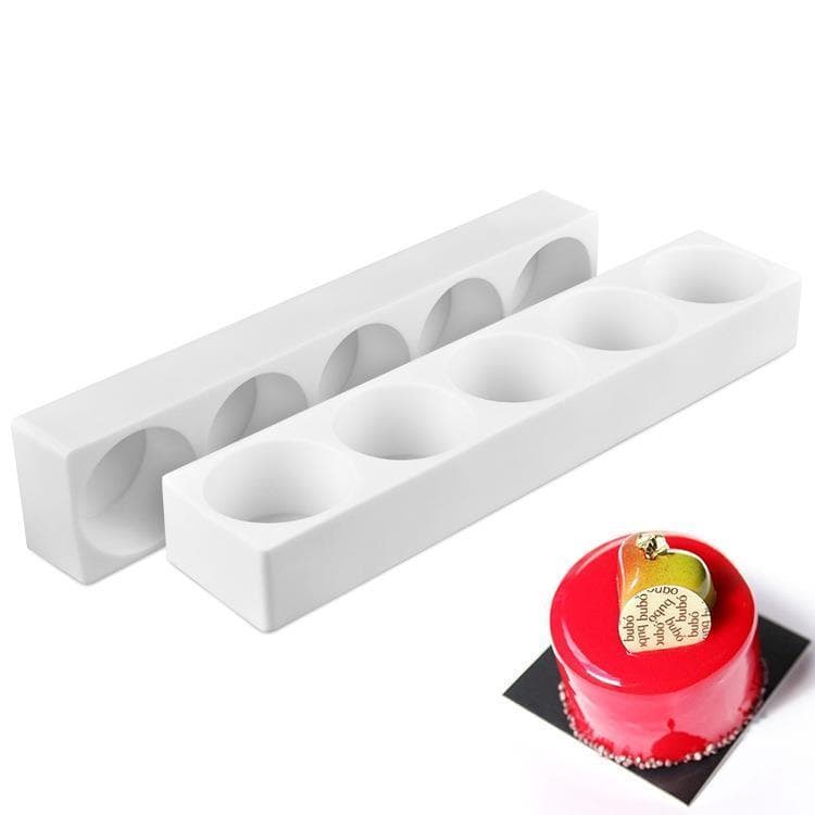Mousse cilíndrica 5 molde de bolo sobremesa francesa molde de silicone mousse bolo molde de cozimento de silicone produt
