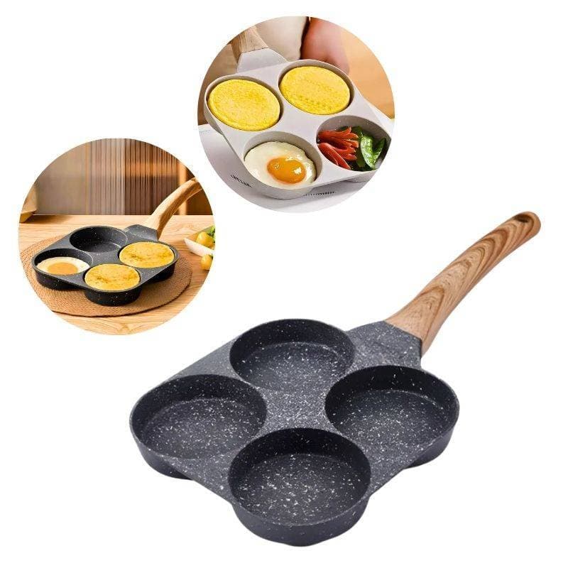 Kit 02 Frigideiras 4 Em 1 para Hamburguer Panquecas e Ovos