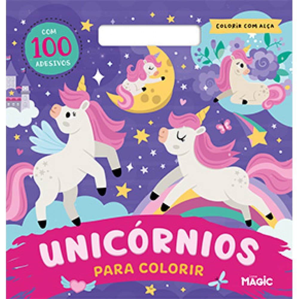 Unicórnios - com 100 adesivos