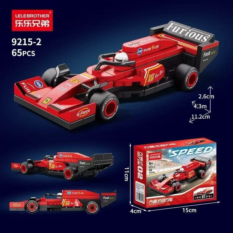 Compatível com blocos de construção Lego F1 fórmula carro puxar para trás modelo de carro esportivo montagem educacional