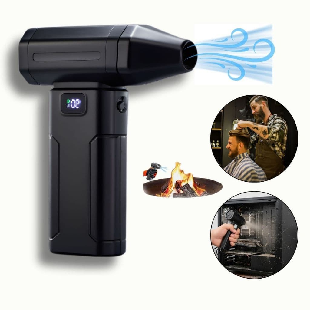 Secador de cabelo sem fio Mini Kit portátil Turbo Jet Blower 130000 Virar/minuto 5 vezes poderoso