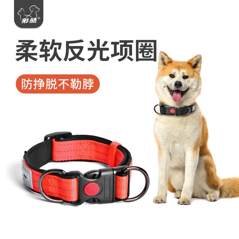 Coleira de cachorro Shiba Inu Golden Retriever coleira de pelúcia filhote de cachorro francês luta Corgi coleira de cach