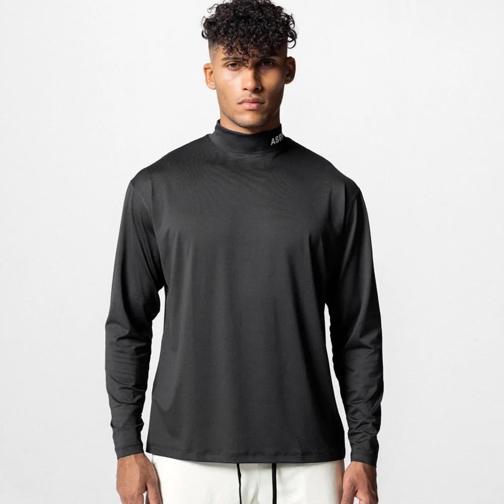ASRV primavera outono camiseta de manga comprida masculina roupas de Fitness cor alta estiramento roupas de secagem rápi