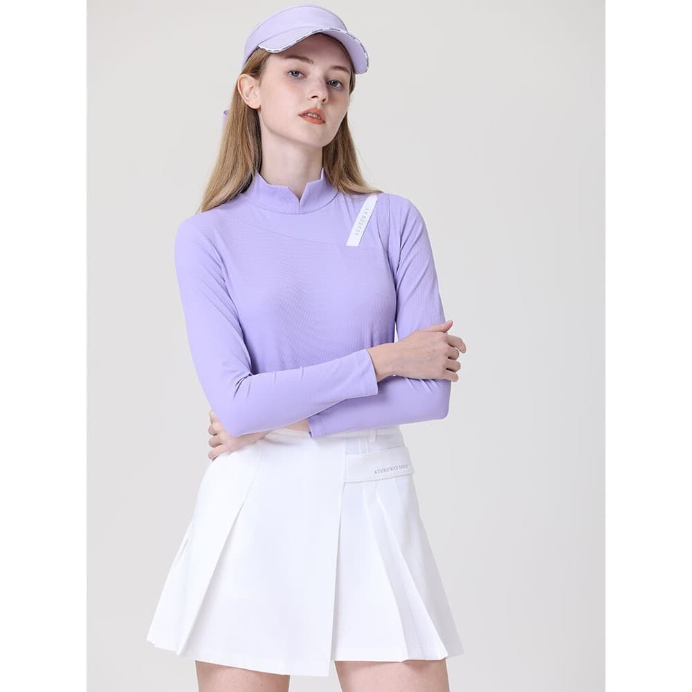 AW Novo estilo de roupas de golfe femininas de secagem rápida gola alta manga comprida Top outono versão coreana camisa