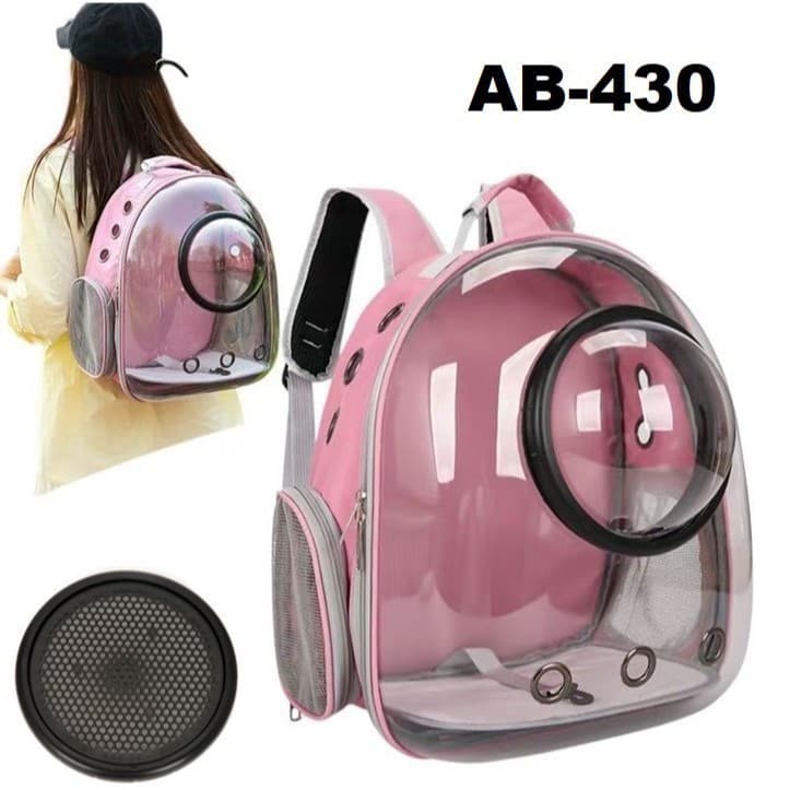 Mochila Transparente Pet Visão Panorâmica Astronauta Portátil Espaçosa Ventilada