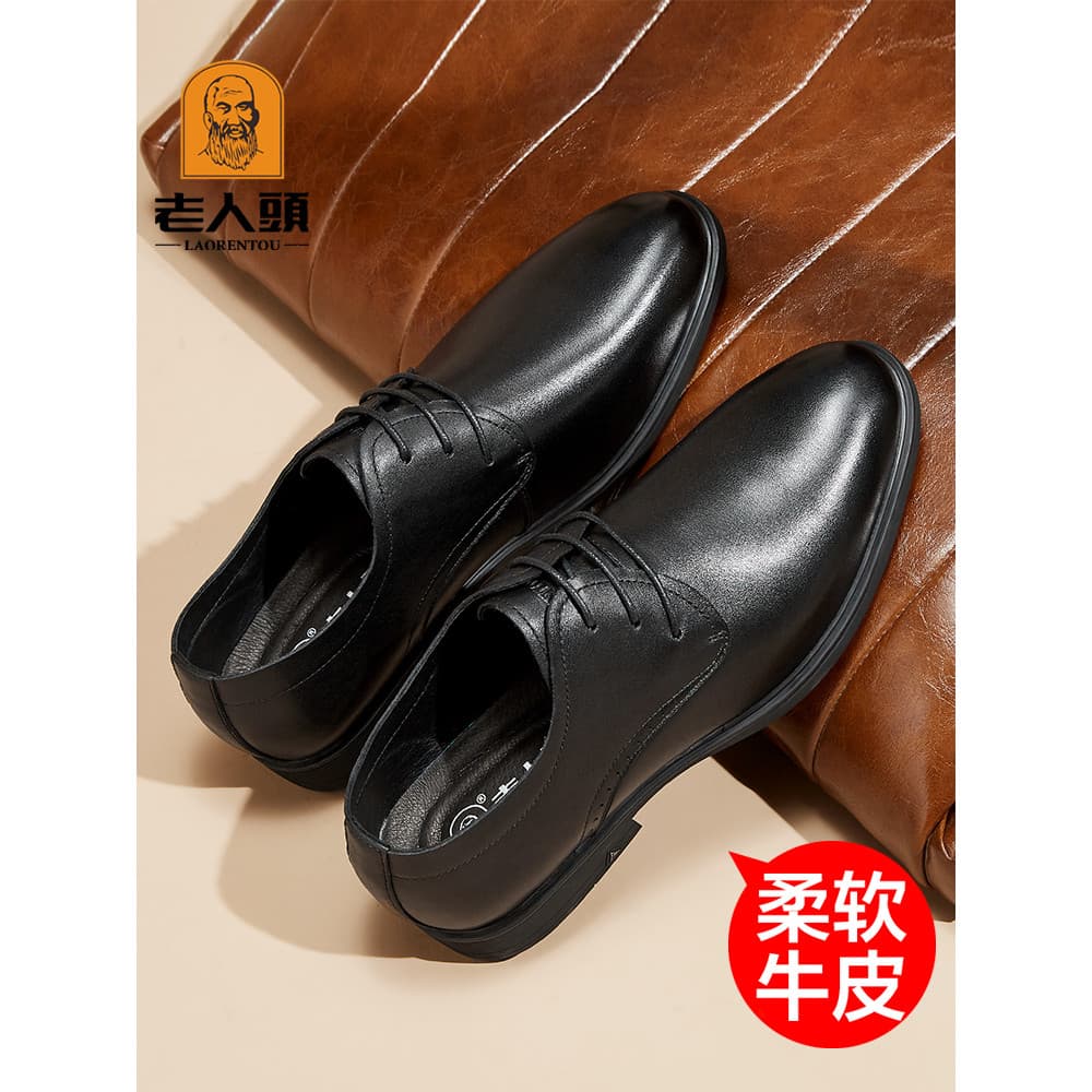 Cabeça de idosos sapatos masculinos verão novo estilo de couro masculino negócios Formal sapatos de couro genuíno sola m