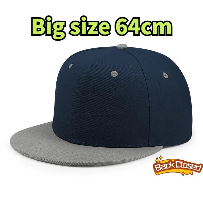 Boné snapback Grande 64 Cm Fechado Nas Costas Feminino De Beisebol XXL Masculino Tamanho 60 62