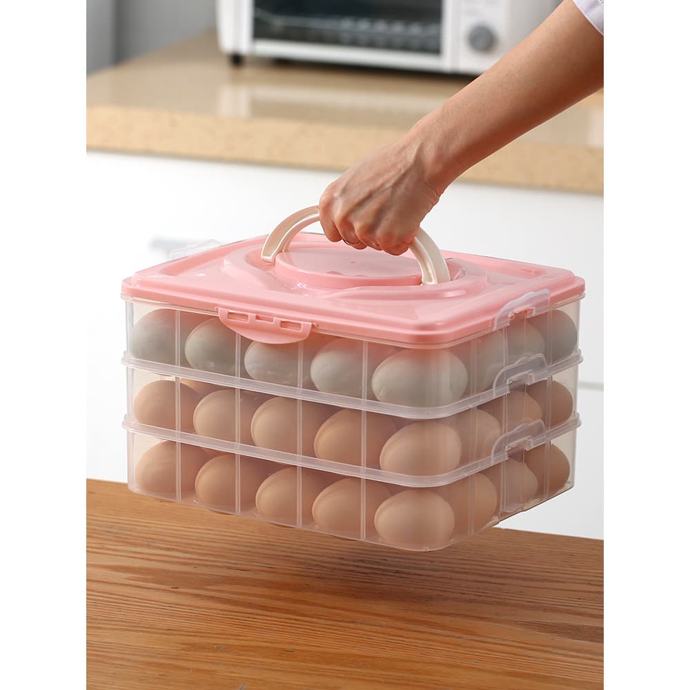 Caixa de ovos portátil, geladeira doméstica, caixa de armazenamento de ovos de pato, suporte de ovos, retorno, presente,