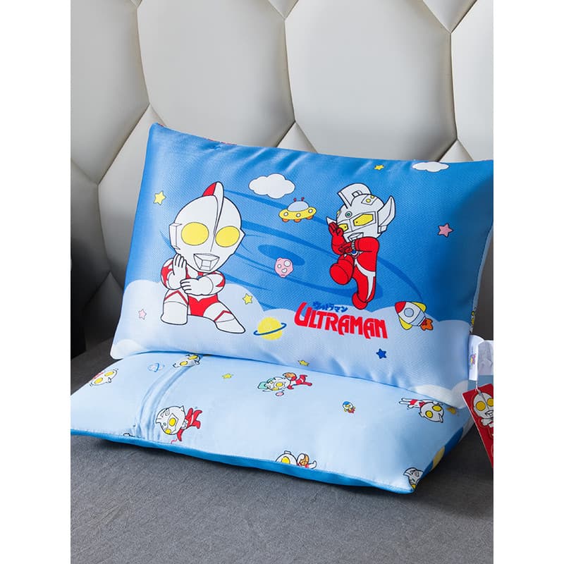 Crianças verão legal travesseiro de seda gelo zíper fronha dos desenhos animados galáxia Ultraman Superman masculino fem