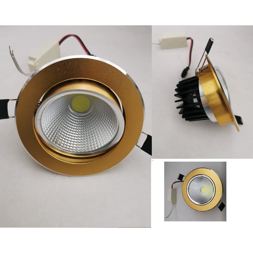 Spot Redondo Direcionavel Led cob  5w/10W   Branco Frio 6500k 10v-220v