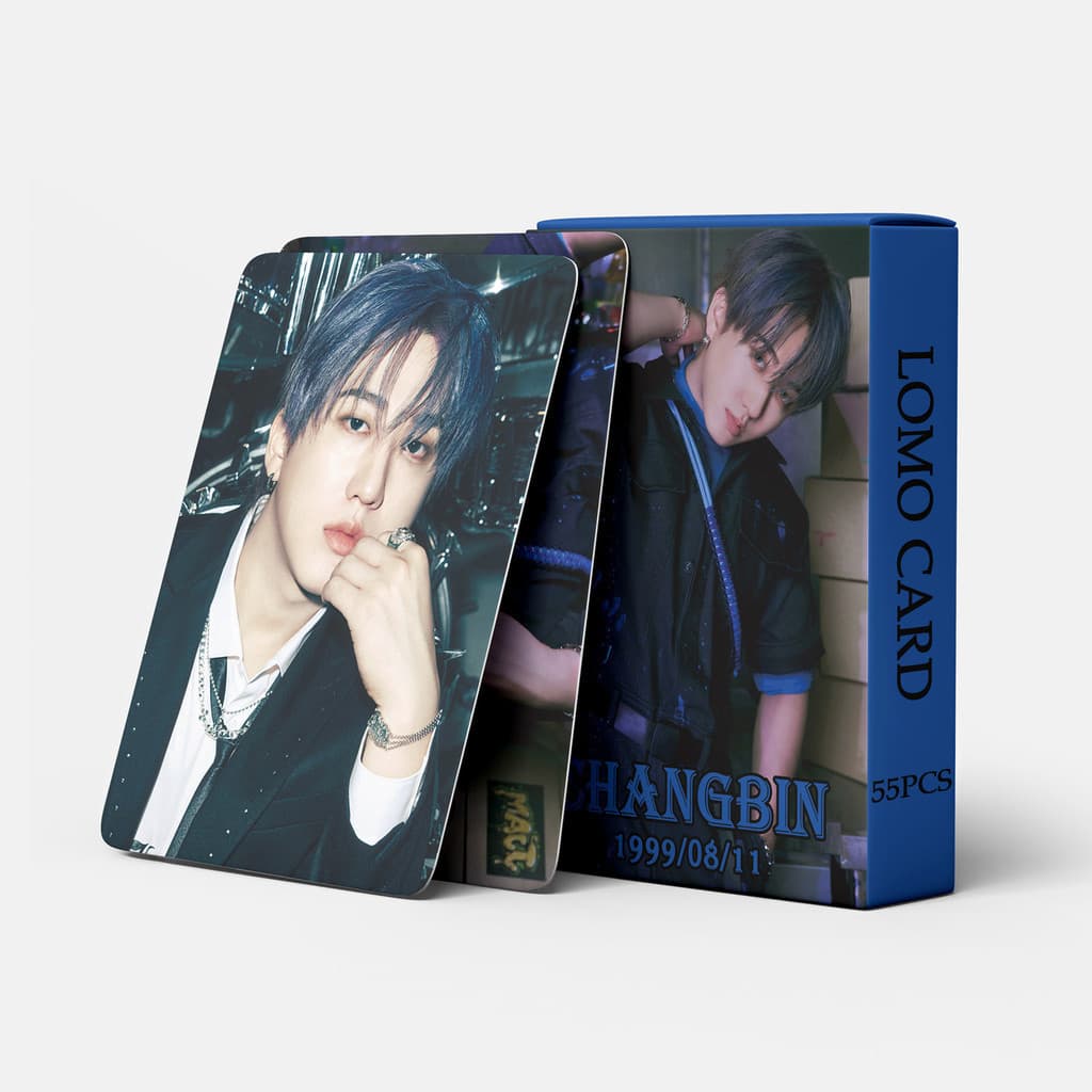 Kpop 55 Pçs/Set Stray Kids ATE ChangBin Solo Lomo Cartões Meninos Photocards Straykids Cartão Fotográfico Postal Para Co