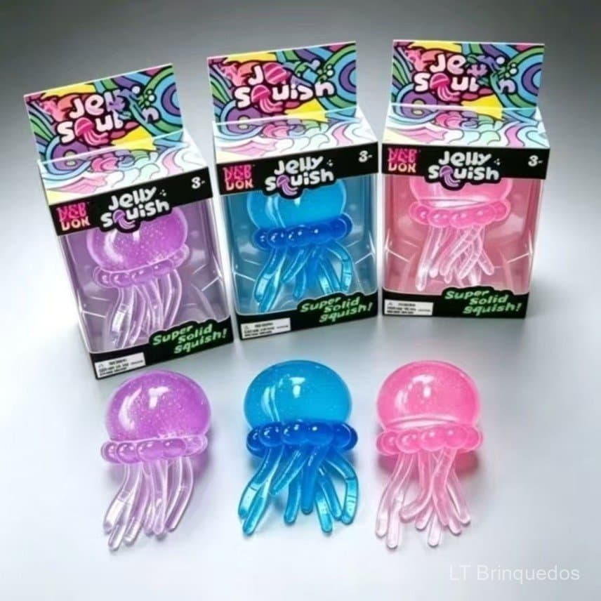 Nee Doh Brinquedo Squishy de Maltose com Padrão de Água Corrente e Água-Viva, Brinquedo para Alívio do Estresse