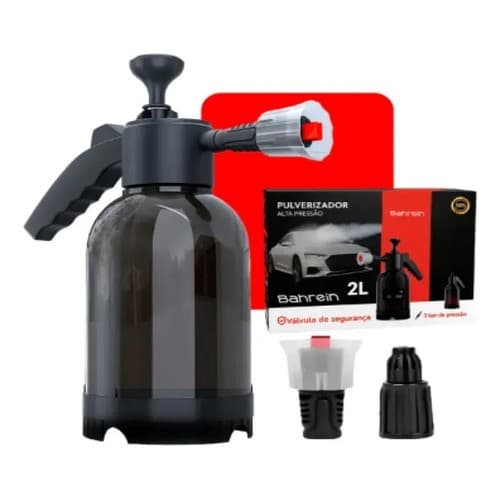 Pulverizador Borrifador Alta Pressão Manual Automotivo 2l Preto