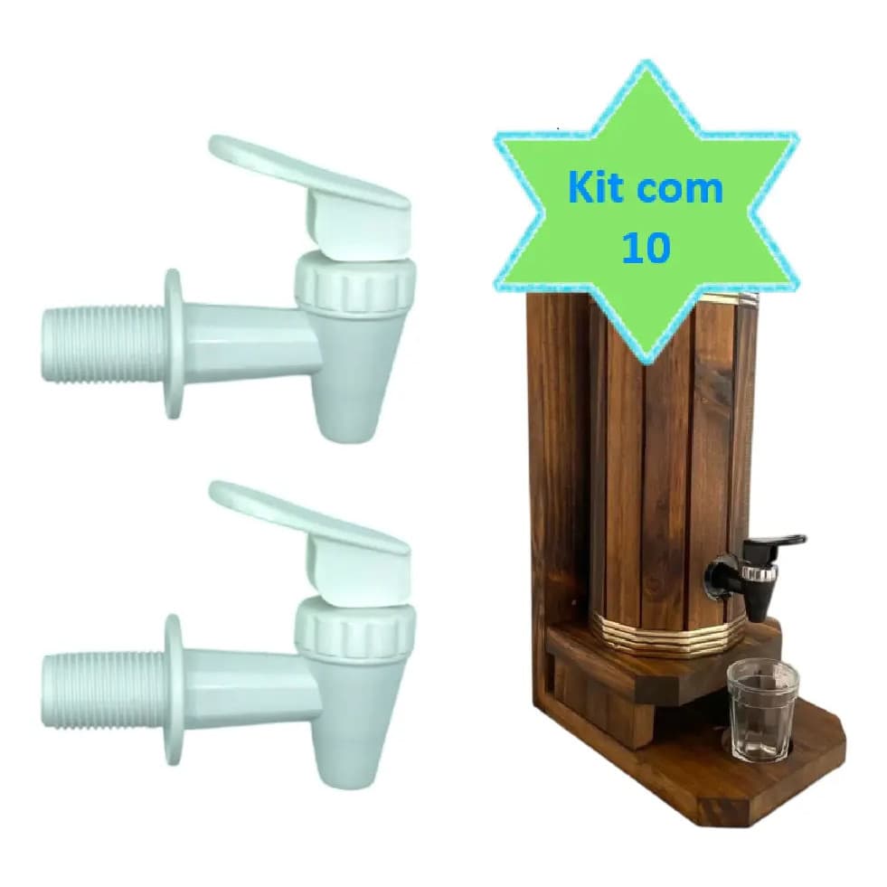 Kit 10 Torneiras Curta Pingometro Suqueira Pote