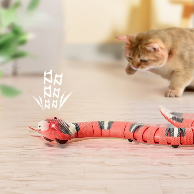 Brinquedo eletrônico interativo automático para gatos Cobra Acessórios com Sensor inteligente Brinquedo para gatinhos de