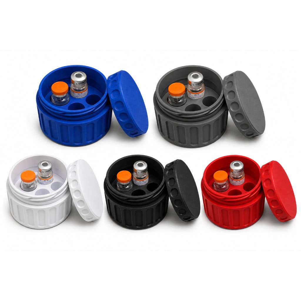 Porta ampolas para Tirzec TG Lipoles Gluconex Tirzedrall Organizador Compacto Seguro