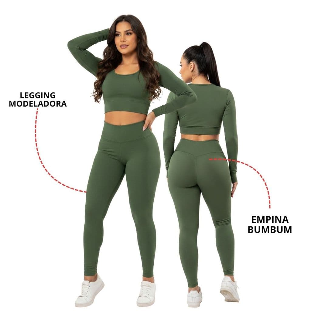 Kit 2 Legging Fitness Feminino Poliamida Universo Fitness 👑