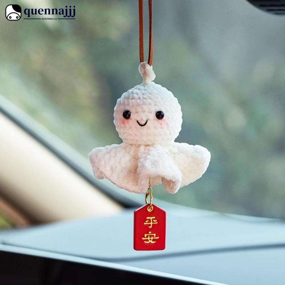 QUENNA Bonito Espelho De Carro De Pelúcia Pendurado Ornamentos Seguro Condução Amuletos Acessórios Interiores Do Veículo