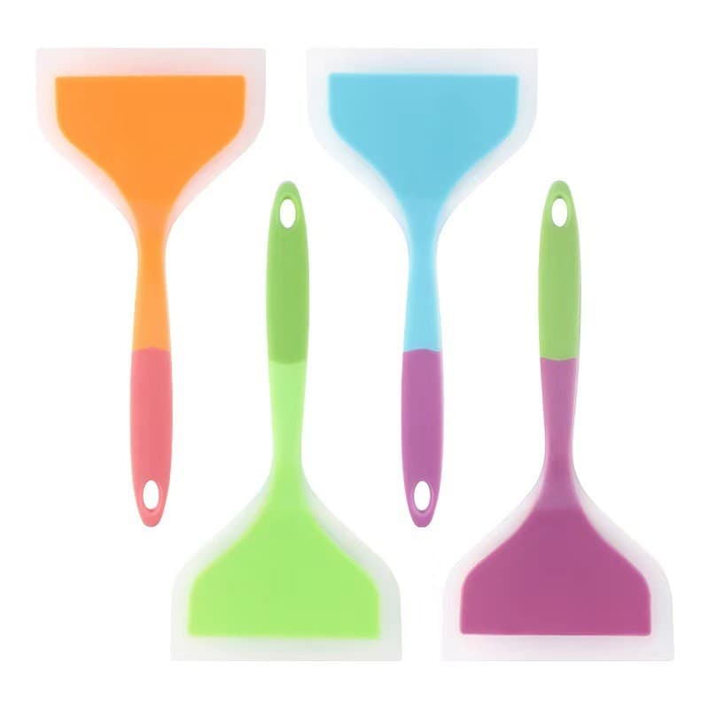 Espátula especial de panela antiaderente Espátula de fritura de Silicone semitransparente Espátula larga F