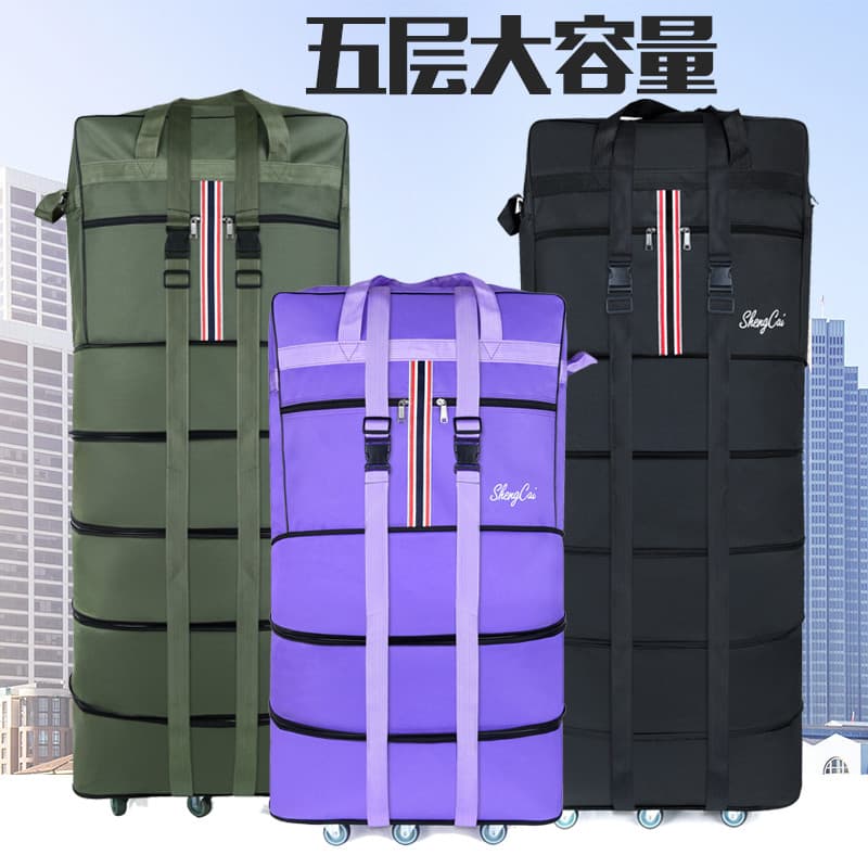 158 Bolsa de Consignação de Ar Roda Universal Dobrável Pano Oxford Esticável Grande Capacidade Movendo Viagem Bagagem À