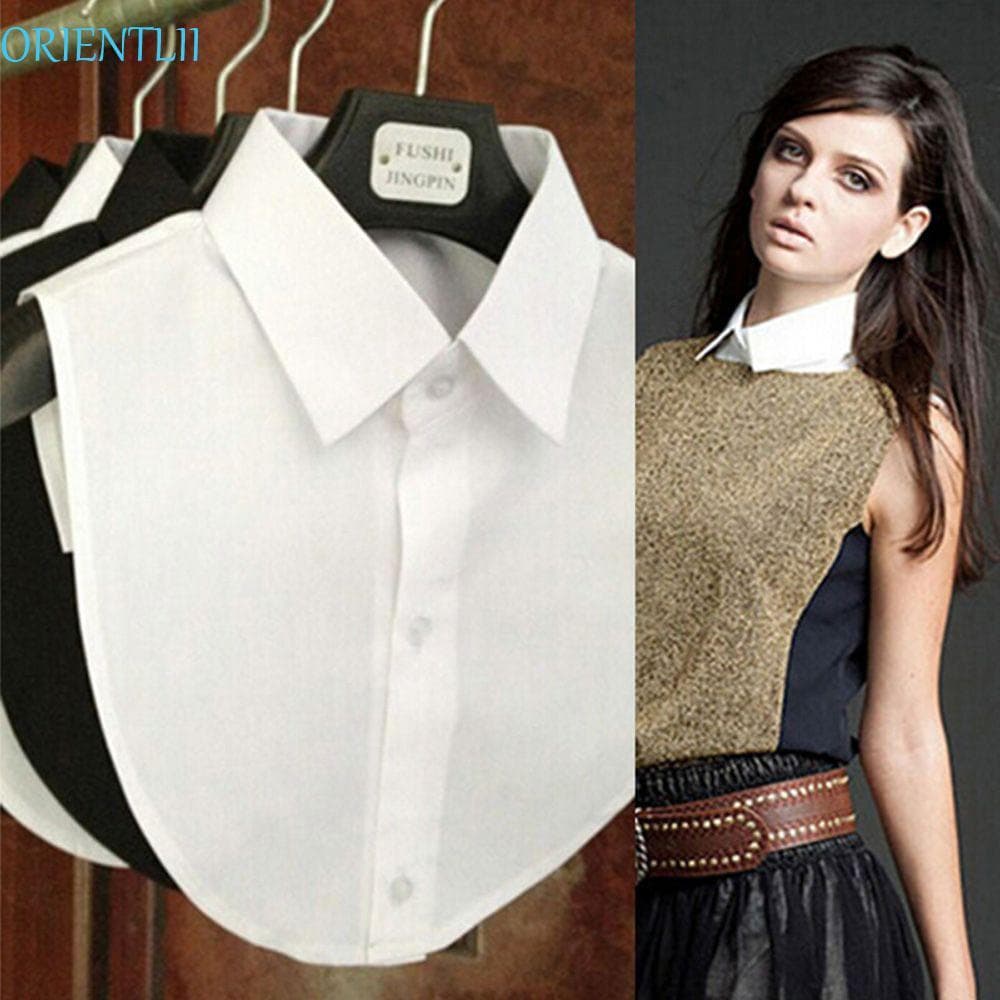 ORIENTLII Blusa Moda Gola Falsa Vintage Destacável
