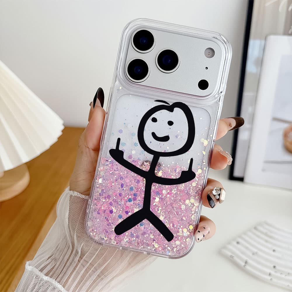 Capinha Para IPhone 13 11 12 XR 16E 14 15 16 17 Air Pro XS Max Normal Transparente Com Brilho Fino