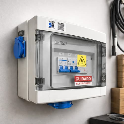 Quadro Proteção Wallbox 7,2kw Tomada 2p 20a + 32a 127/220v