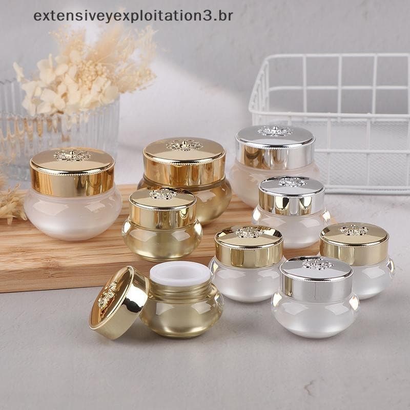 EP-Fashion 5/10/20g Frascos De Creme Vazios Recarregáveis De Viagem Recipientes De Maquiagem Ferramentas Leves De Luxo P