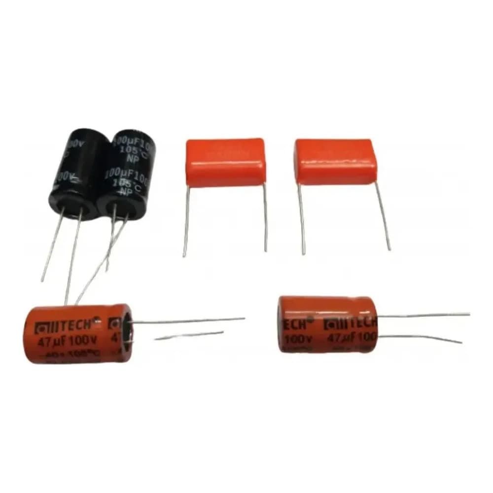 2 Capacitor 47x100 + 2 Bipolar 100x100 + 2 C Tweeter 2m2x250