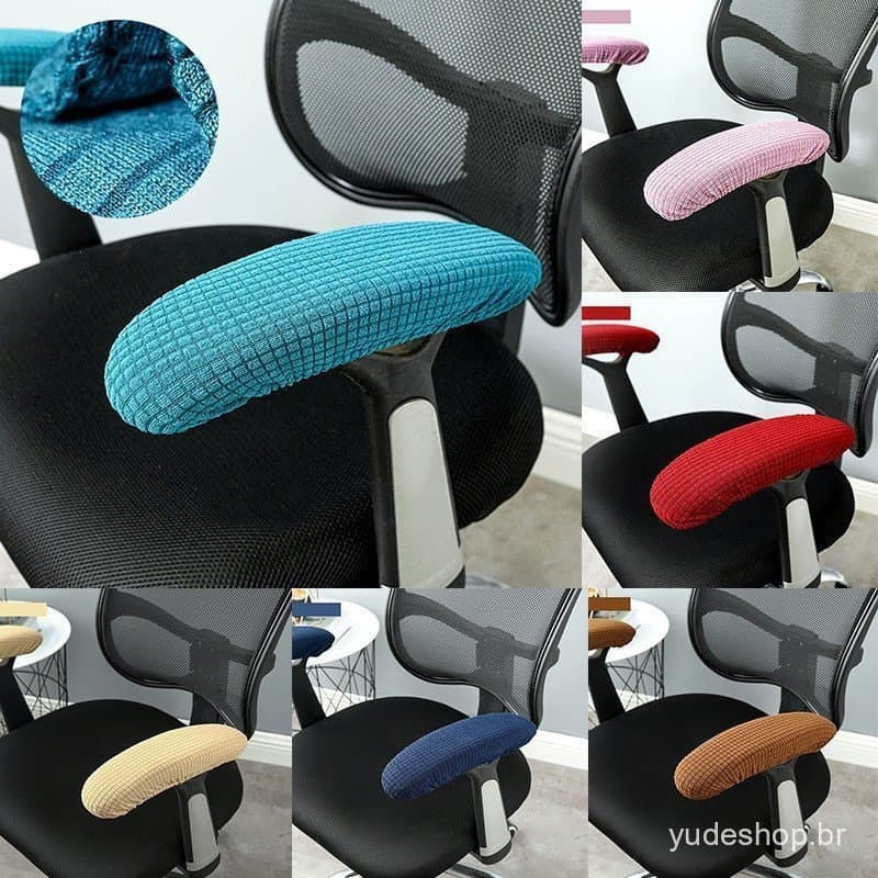 2 Pcs/Set Cadeira Esticada Capas De Apoio De Braço Para De Escritório Home Protetor De Cotovelo À Prova De Pó