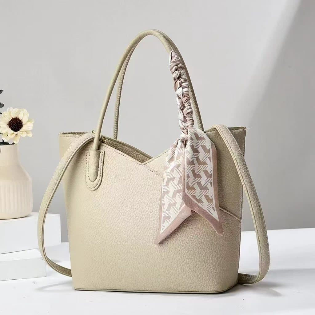 Marissa Bolsa Bucket Tote com Lenço Grátis - Multifunciona Casual e Espaciosa Bolsa de Corrina Leve