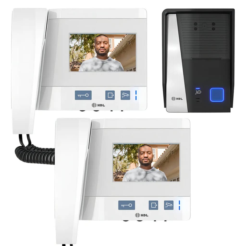 Vídeo Porteiro Eletrônico HDL Class 4.3 branco com Monitor Extensão
