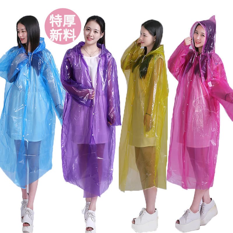 Adulto crianças capa de chuva descartável engrossado Poncho ciclismo viagem caminhadas portátil à prova dwaterproof água