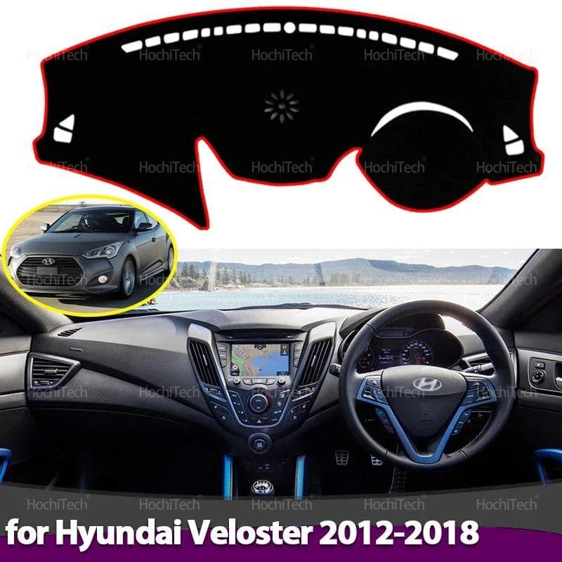 Placa De Cobertura Do Painel Antiderrapante Esteira Proteger Almofada Carro Pára-Sol Tapete Para Hyundai Veloster 2012 2
