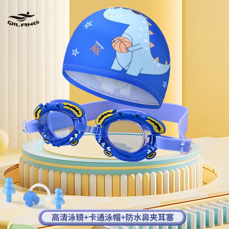 Novo estilo óculos de natação das crianças HD à prova dwaterproof água Anti-nevoeiro dos desenhos animados caranguejo lu