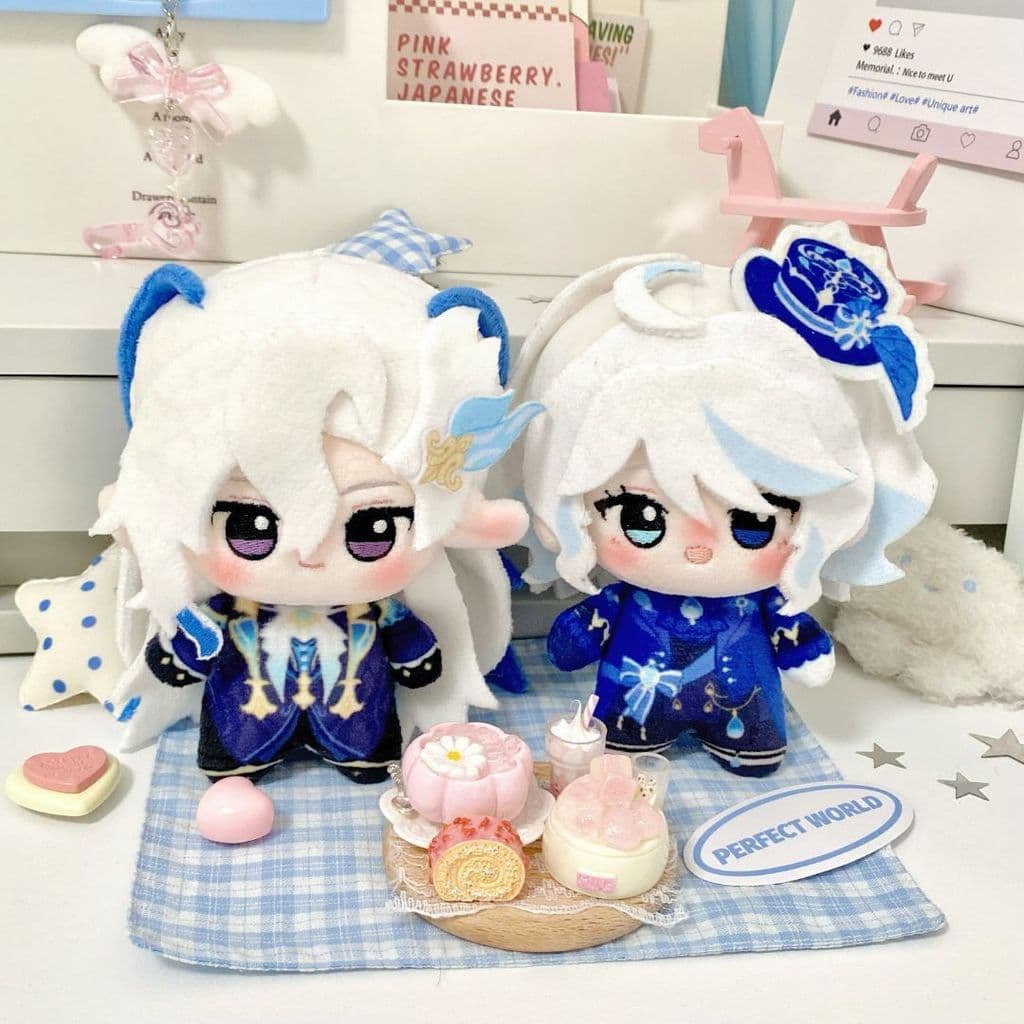 Genshin Impacto Plushie Chaveiro Furina Neuvillette Wriothesley Kaedehara Kazuha Macio Pelúcia Boneca Brinquedos Para Fã