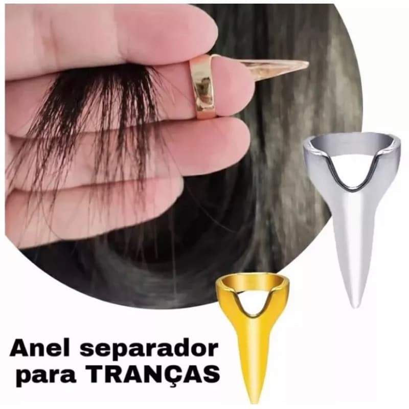 Anel Separador de Trança Divisor de Tranças Raiz  Ghana Braids Nago