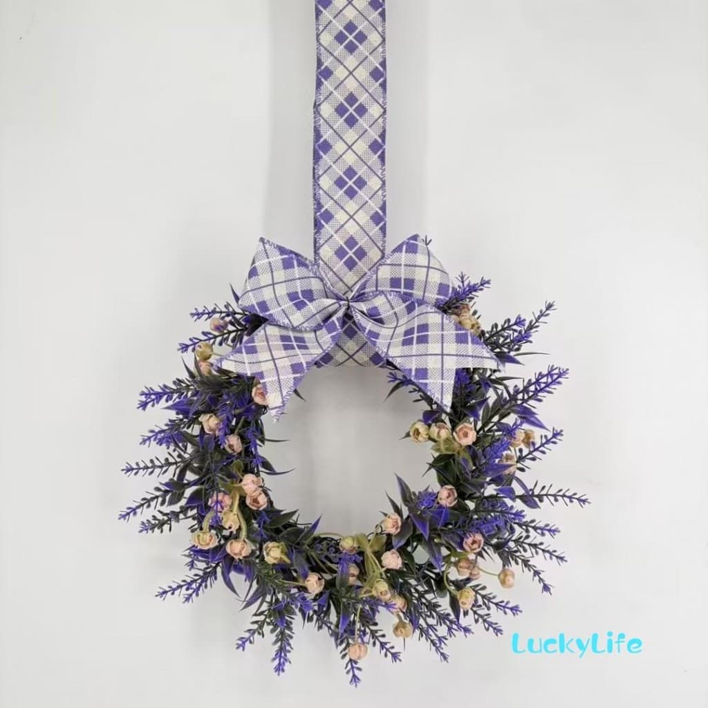 Grinalda De Lavanda De Primavera Para Armários , Arco De Flor Colorido , Guirlanda Suspensa Porta Da Frente Fazenda
