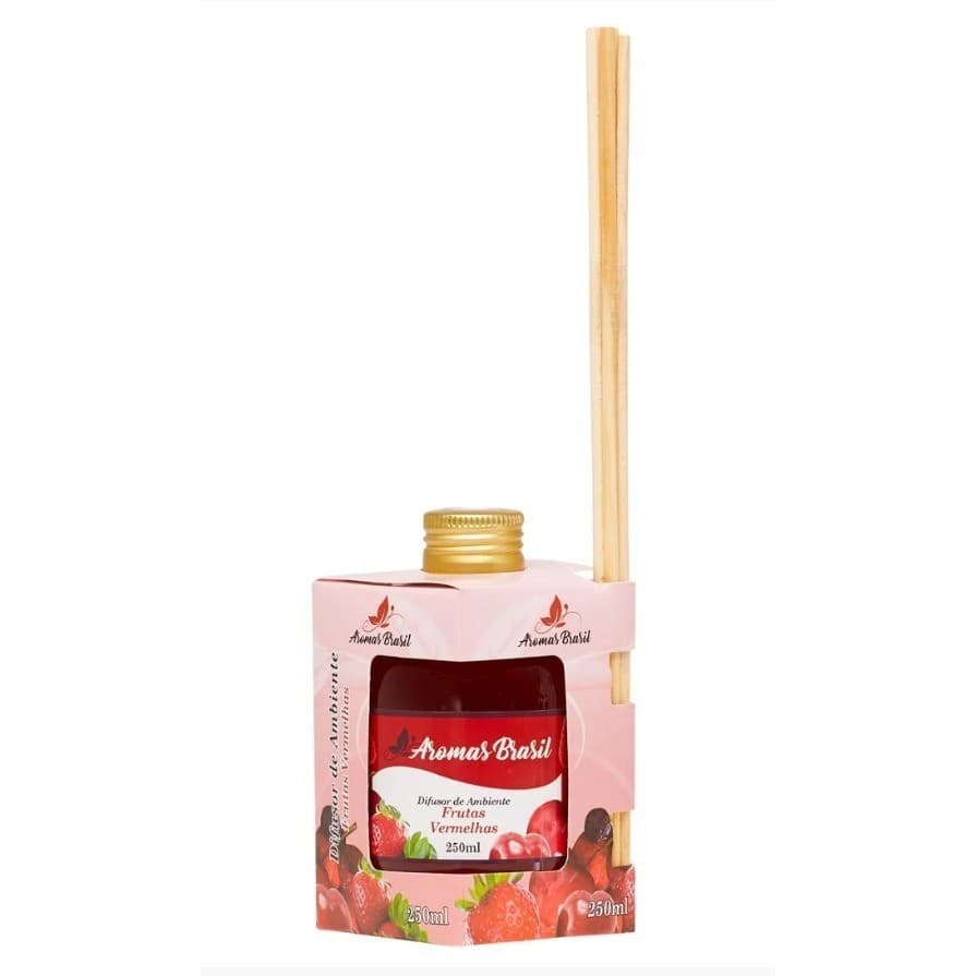 Difusor de Ambiente Aromas Brasil Casa Perfumada Vários Aromas 250 ml Frutas Vermelhas