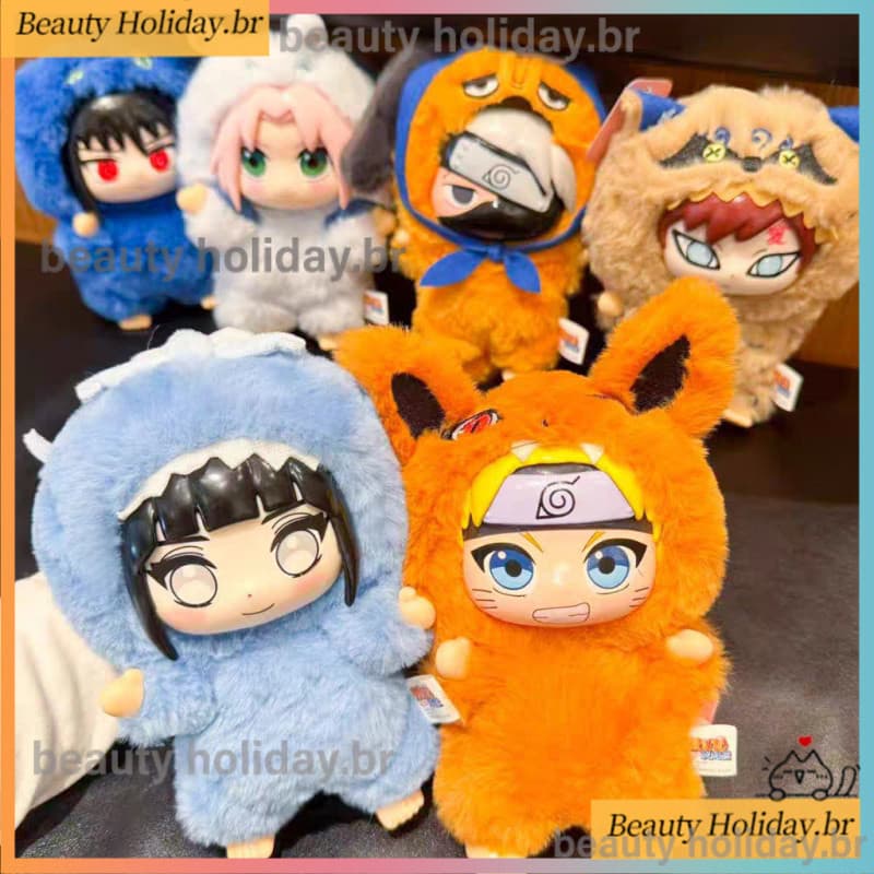 17CM Naruto Caixa Surpresa Chaveiro De Pelúcia Anime Presente Fofinho