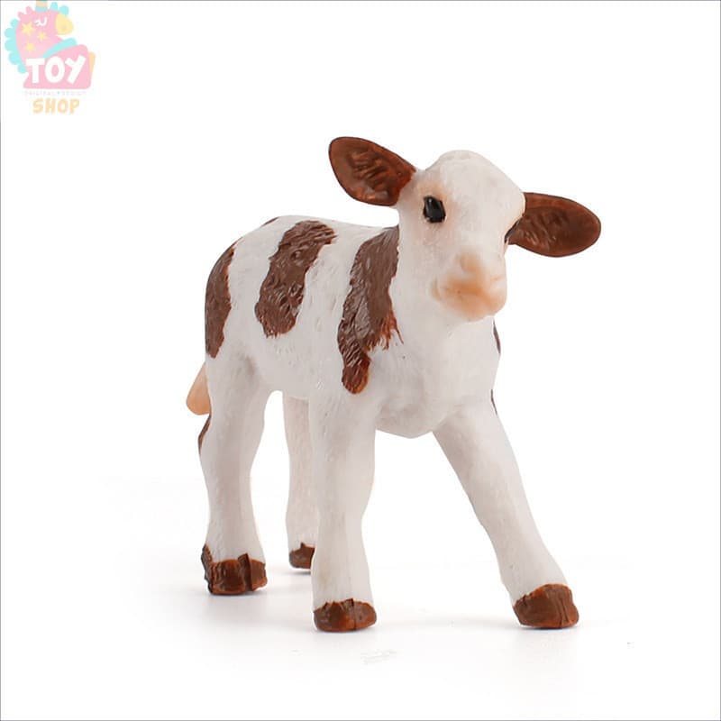 Crianças brinquedos cognitivos simulação sólida pequena vaca modelo ornamentos crianças iluminação ferramentas de ensino