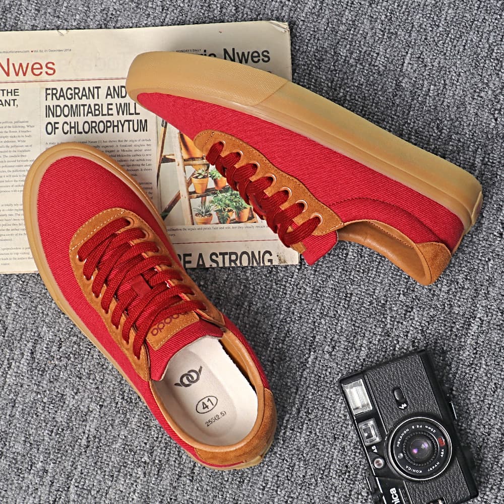 Lanhua moda 2025 novo estilo outono sapatos masculinos nicho sapatos de lona versão coreana All-Match na moda sapatos ca