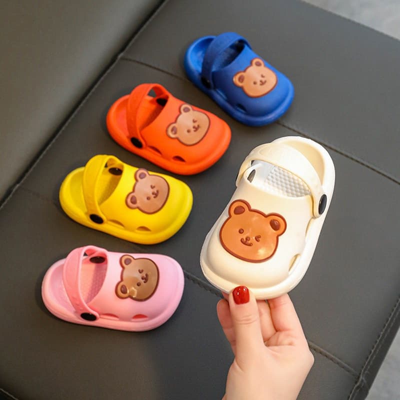 Sapatos De Bebê Para Crianças Menina Menino Dos Desenhos Animados Urso Chinelos Sandálias Internas Da Criança