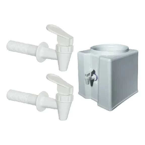 Kit 2 Torneiras Suporte Para Galão E Filtro De Barro